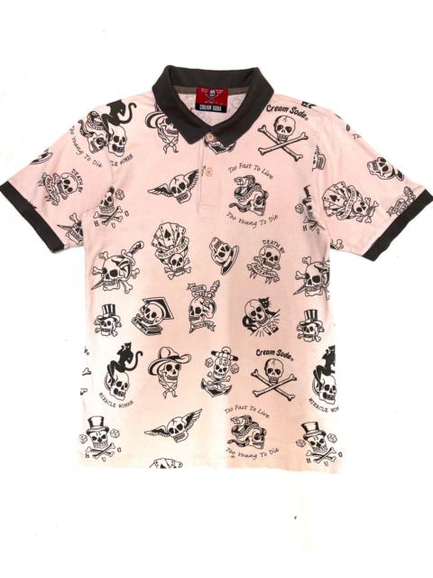 Other Designers Designer - Cream Soda Too Young To Die Too Fast To Live Skull Shirt