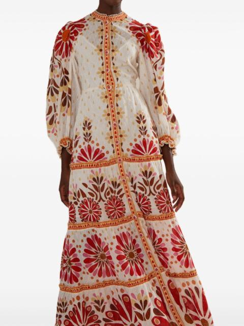FARM RIO Ainika floral-print button-front dress