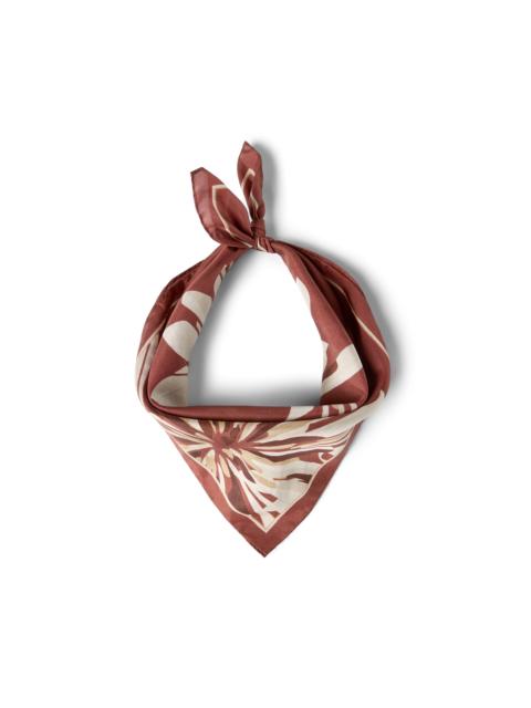 Brunello Cucinelli Brunello Cucinelli Bloom print pongee foulard in Bordeaux at Nordstrom
