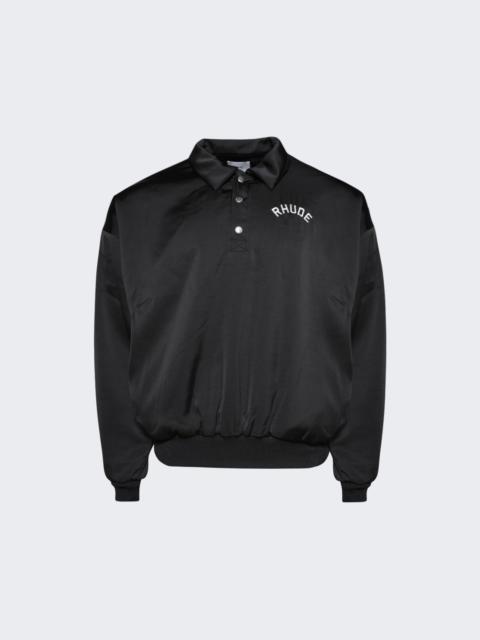 Rhude Rhude Vintage Satin Rugby Pullover Black
