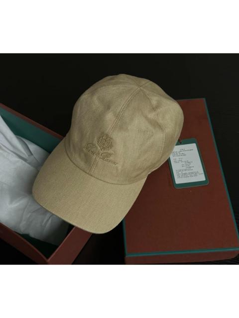 Loro Piana Loro Piana/Lp26 New Embroidered Logo Linen Casual Hat
