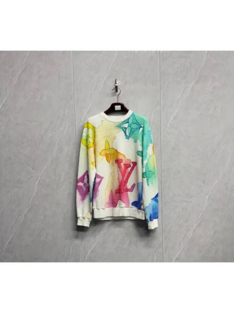 LouisVuitton Ink Tie-Dye Logo Towel Sweatshirt