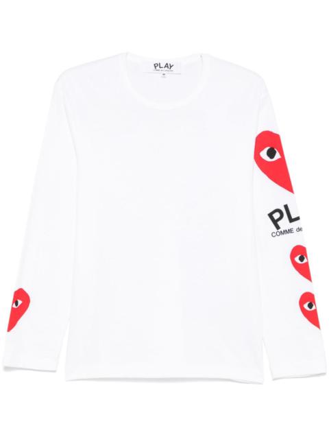 Comme des Garçons PLAY Three Heart Sleeve Tee Unisex