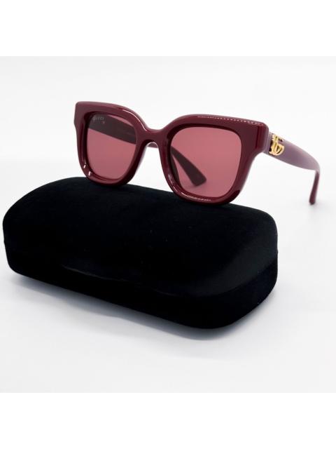 GUCCI NEW GUCCI GG1828S 003 WOMEN SHINY SOLID BURGUNDY SUNGLASSES