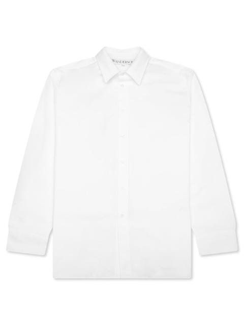 JW Anderson CLASSIC FIT COTTON OXFORD SHIRT - WHITE