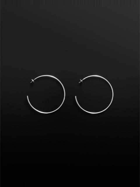 SAINT LAURENT HOOP EARRINGS IN 18K GREY GOLD