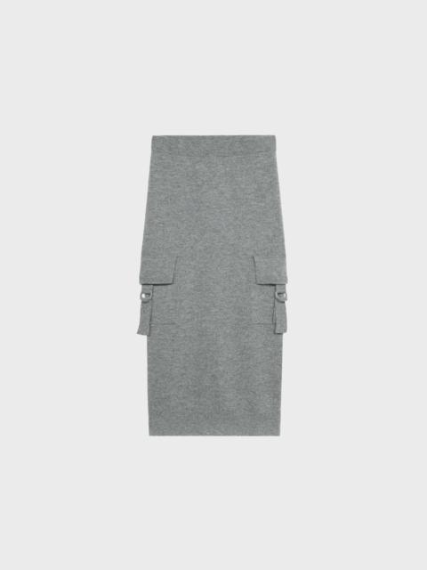 Blumarine MIDI KNIT SKIRT WITH CARGO POCKETS
