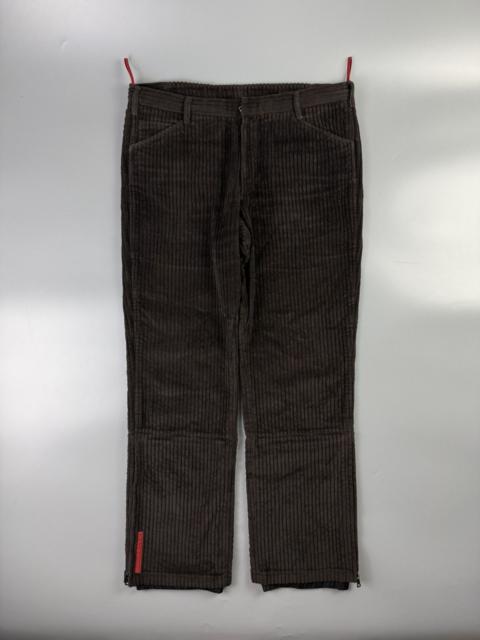 Prada Prada - Red Tab Corduroy Nylon Pants