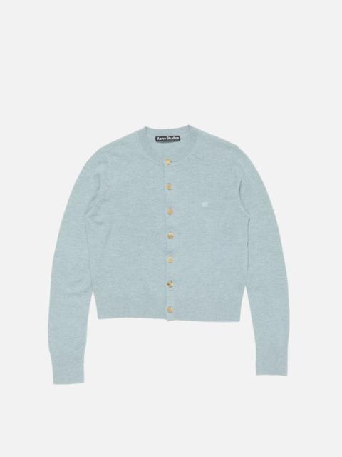 Acne Studios Fitted cardigan - yak wool - Dusty blue