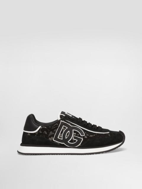 DG Cushion sneakers in calfskin and fabric