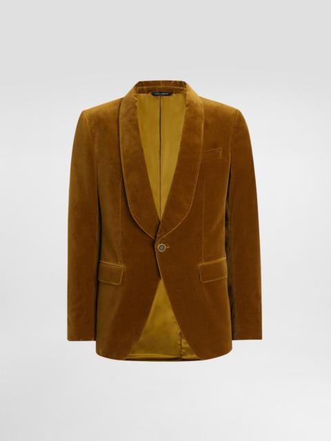 Dolce & Gabbana Velvet single-breasted jacket