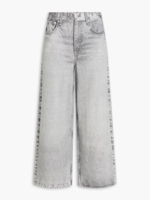 rag & bone Miramar Sofie printed French cotton-terry wide-leg pants