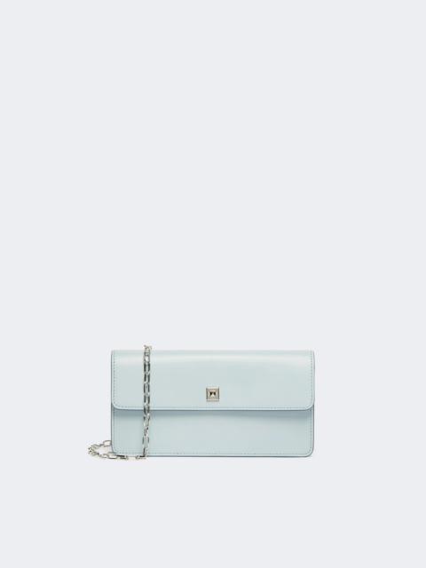 Max Mara Leather phone pouch - SKY BLUE