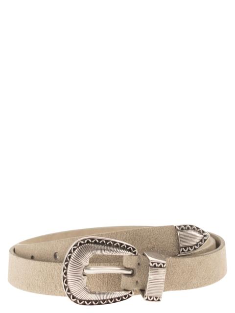 Brunello Cucinelli Brunello Cucinelli Men Reversed Leather Belt With Tip