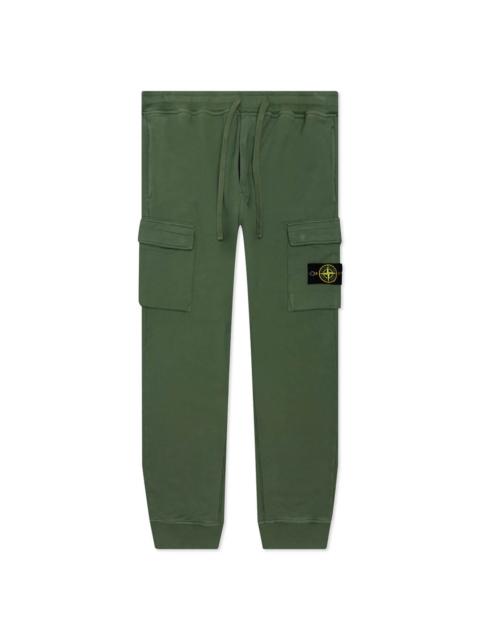 Stone Island BRUSHED CARGO FLEECE PANTS - OLIVE GREEN
