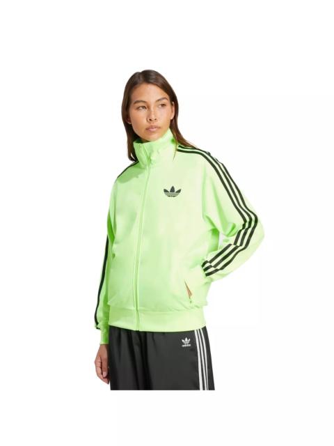 adidas Originals Women's Adicolor Classic Firebird Loose Track Top -Green/Black