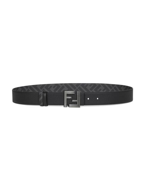 FENDI Fendi Men Black Squared Ff Reversible Belt