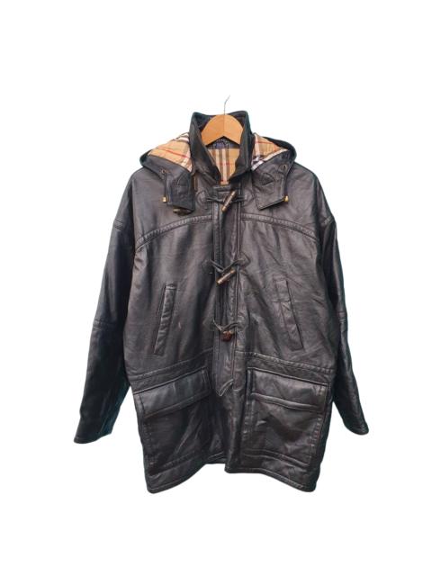BURBERRY PRORSUM LEATHER JACKET WITH HOODIE