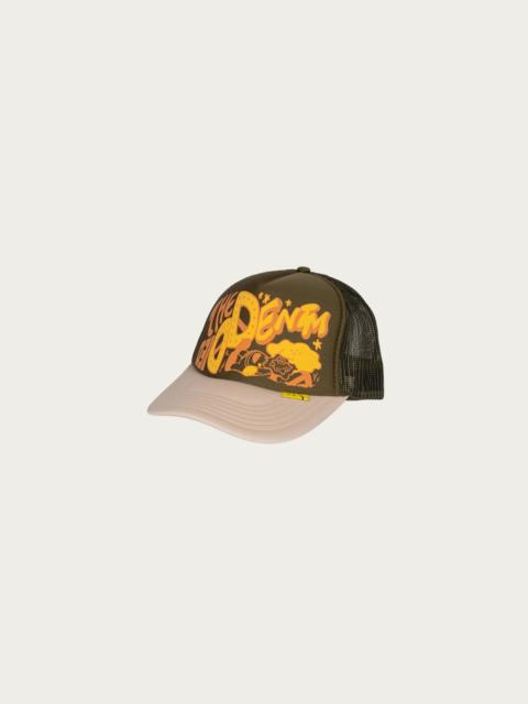 Kapital TH.D.D.Track Cap - Olive/Beige