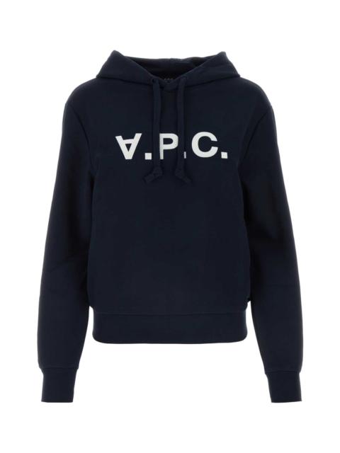 A.P.C. A.P.C. Women Midnight Blue Cotton Sweatshirt