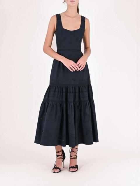 Marchesa VOILE TIERED MAXI DRESS