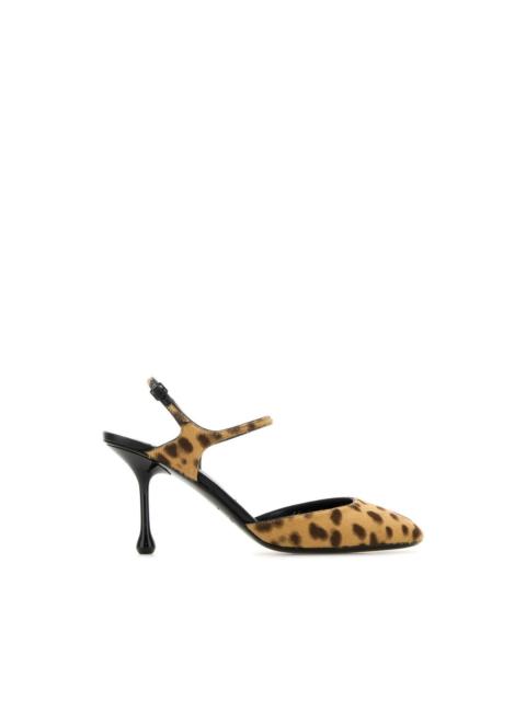JIMMY CHOO JIMMY CHOO Pixie Brown Hair 80mm Heel Pumps New & Authentic