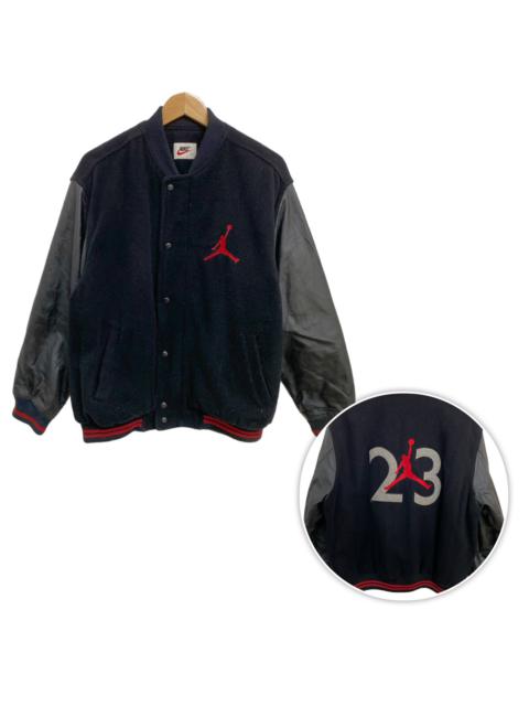 Nike Vintage Nike Air Jordan 23 Varsity Wool and Leather Jacket