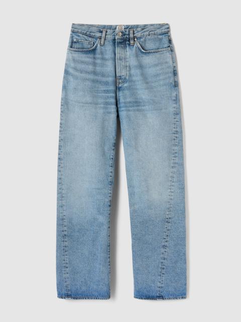 TOTEME Twisted seam denim full length worn blue