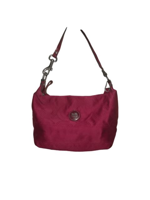 COACH Coach monogram pink pochette hand bag baguette