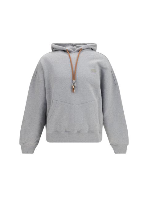 Loewe Loewe Hooded Sweatshirt with Drawstring Grey Melange