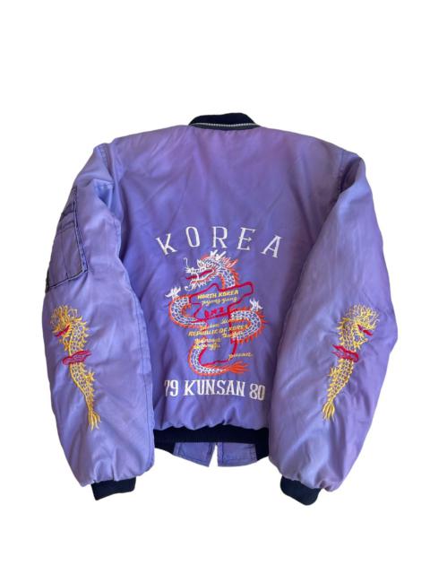 Other Designers Vintage - 1970s Vietnam War USAF Souvenir "DMZ Korea" Flight Jacket