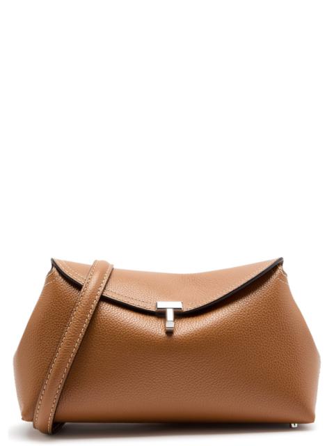 Toteme T-Lock Grained Leather Clutch