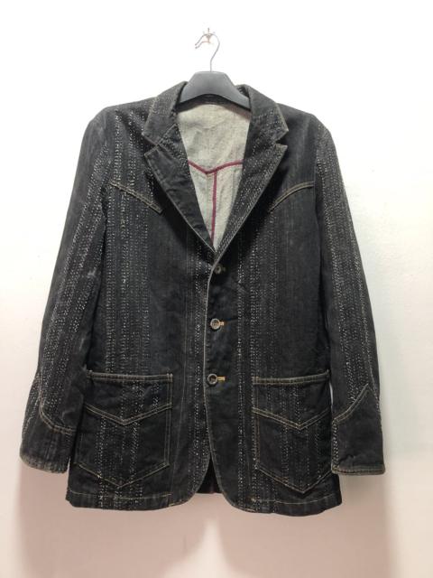 Other Designers TORNADO MART Jacket Denim Distressed Japan Coat Blazer