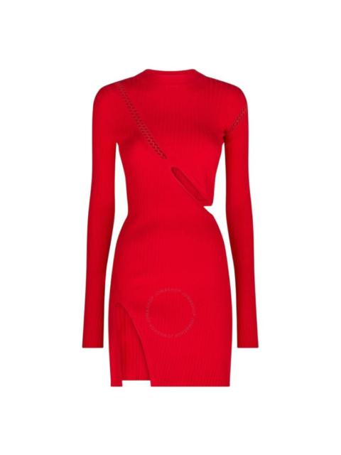 The Attico Cut-Out Detail Long Sleeve Mini Dress