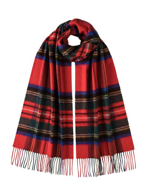 Johnstons of Elgin Royal Stewart Tartan Wide Cashmere Scarf