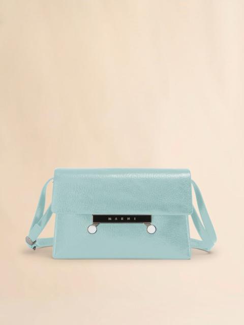 Marni GREEN CRAQUELÉ PATENT LEATHER SMALL ENVELOPE BAG