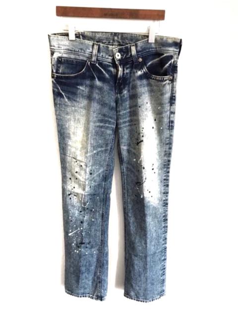 Other Designers Lee - Lee Acid Wash Splatter Paint Denim Distressed Painter Jeans