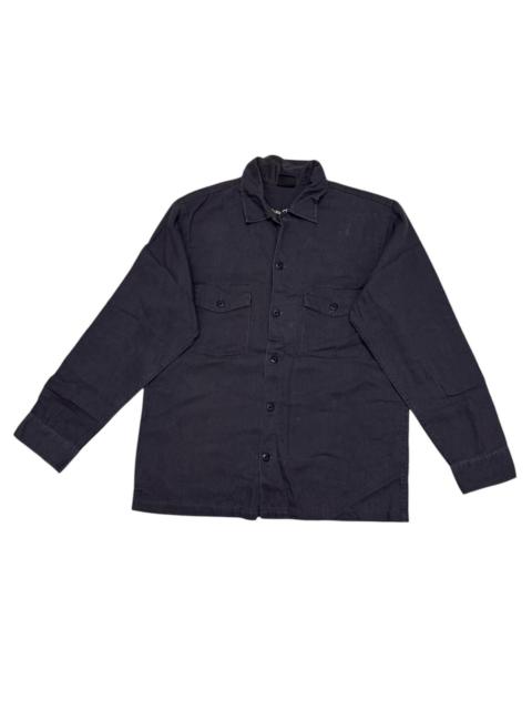 ALPHA INDUSTRIES ALPHA SHIRT HERRINGBONE EMBROIDERED JAPAN MAP SUKAJAN DESIGN