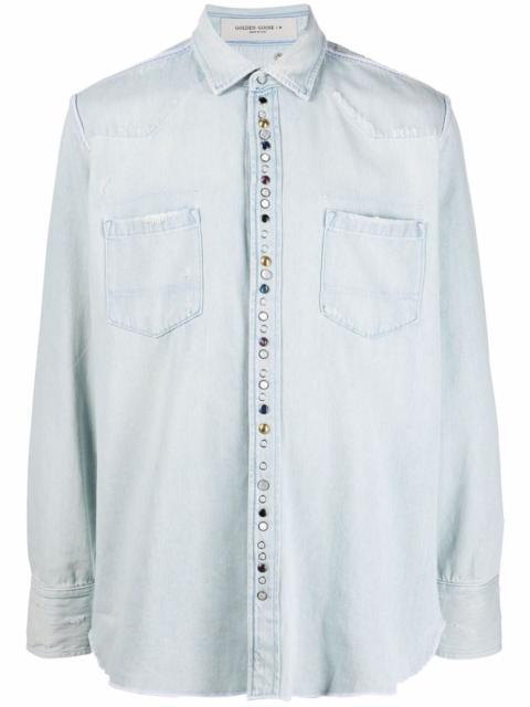 Golden Goose Golden Goose Men Bleached Studded Shirt