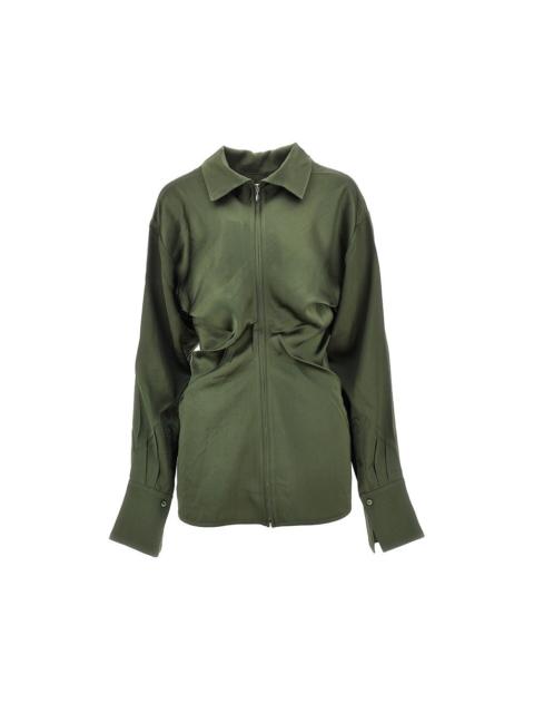 TOTEME Toteme Satin Slouch Blouse Green Women