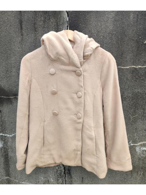 Other Designers Military - Military Cream Double Breasted Wool Coat