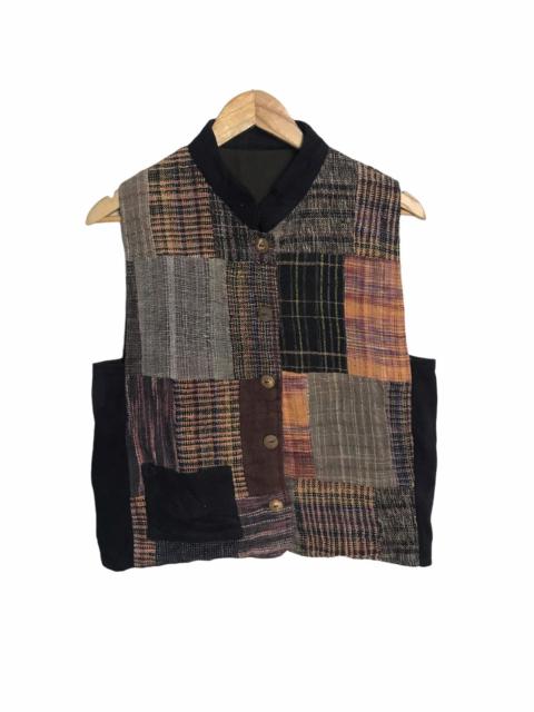 Other Designers Vintage - Unbranded multicolour knited patchwork classic vest jacket