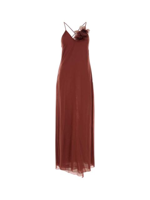 Blumarine Blumarine Women Brick Crepe Dress