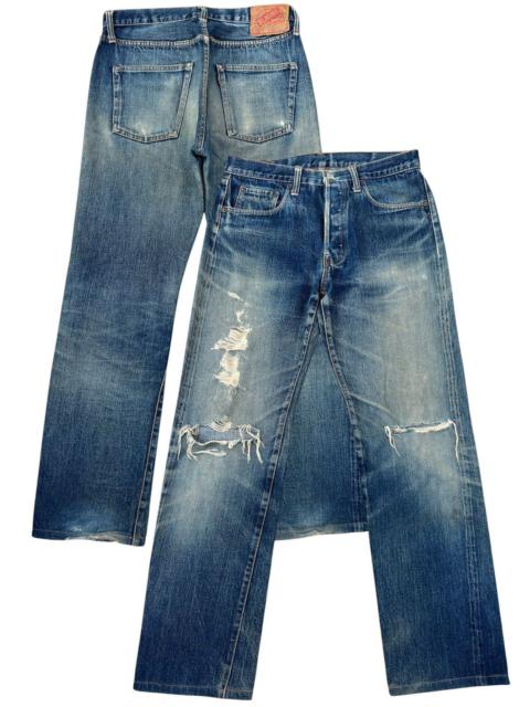 Vintage - Vtg Denime Orrizonti Selvedge Distressed Denim Jeans 31x30