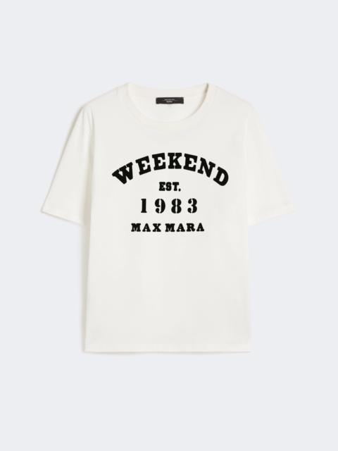 WEEKEND Max Mara Cotton T-shirt with graphic print - WHITE