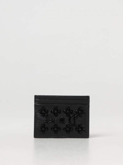 Christian Louboutin Christian Louboutin Women Kios Hammered Leather Credit Card Holder Christian Louboutin