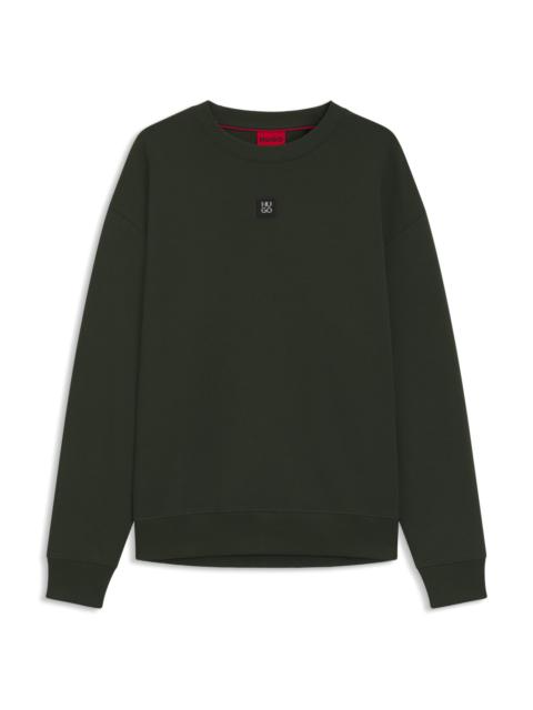 HUGO SWEATSHIRT WITH STACKED-LOGO BADGE