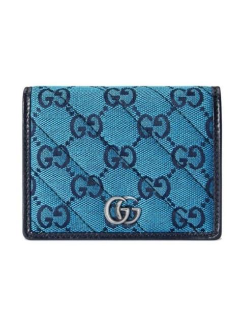 GUCCI Blue Gg Marmont Multicolor Wallet