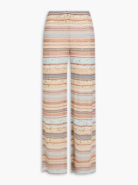 Missoni Metallic crochet-knit wide-leg pants