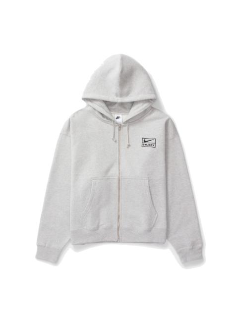 Nike Nike x Stussy SS24 Full-Zip Fleece Hoodie 'Grey Black' FJ9181-050